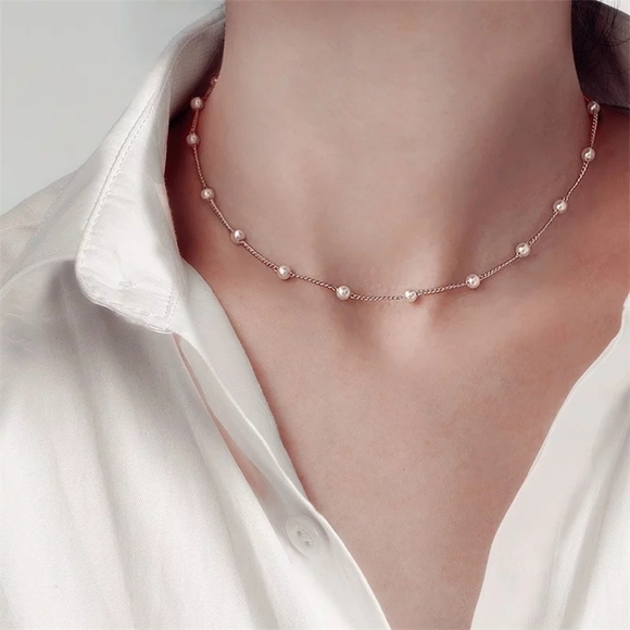 ๐โจ Dewdrop Pearl Necklace - Picture 2 of 5